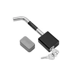Trailer Hitch Pin Tow Ready 63224 Bent Pin, 1/2" Diameter, Use With Class II Hitch and Fifth Wheel Base Rails, Keyed Lock, With Dust Cover
