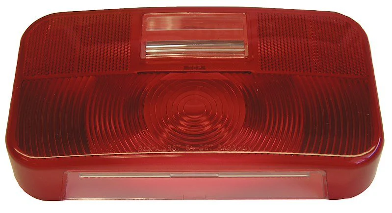 Trailer Light Lens Peterson Mfg. V25924-25 Replacement Lens For Peterson Trailer Light Part Number 25924, Rectangular, Red, Snap-On