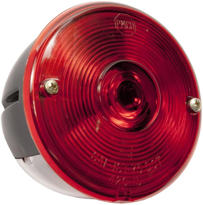 Trailer Light Peterson Mfg. V428S Stop/ Turn/ Tail Light, Incandescent Bulb, Round, Red Lens, 3-3/4"