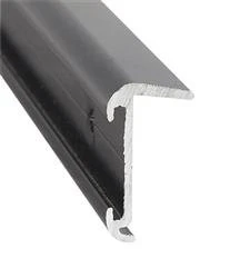 Trim Molding AP Products 021-57402-16 Insert Roof Edge Type, 1-1/16" Height x 5/8" Width x 16 Foot Length, Black, Aluminum