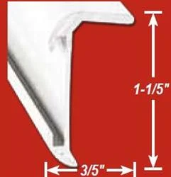 Trim Molding AP Products 021-85002-8 Insert Corner Molding, With Insert, 1-1/5" Height x 3/5" Width x 8 Foot Length, Black, Aluminum
