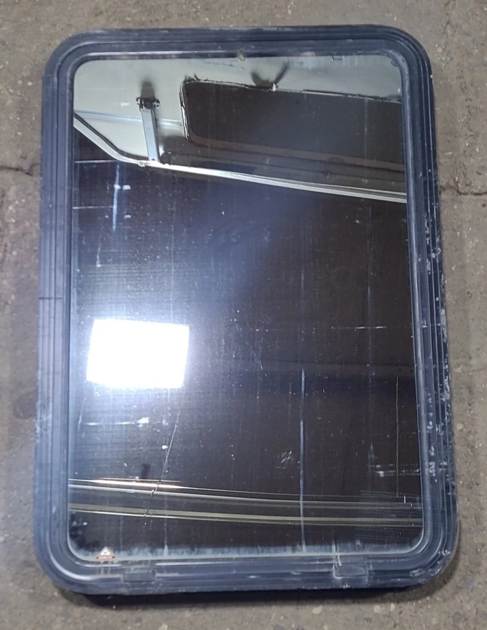 Used Black Radius Non Opening Window : 24" W x 35 1/2" H x 2" D