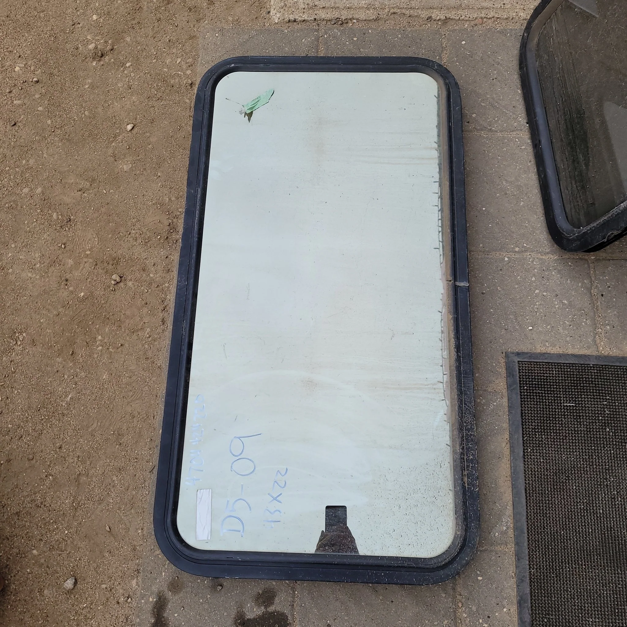 Used Black Radius Opening Window : 42 1/4" X 22" X 2" D