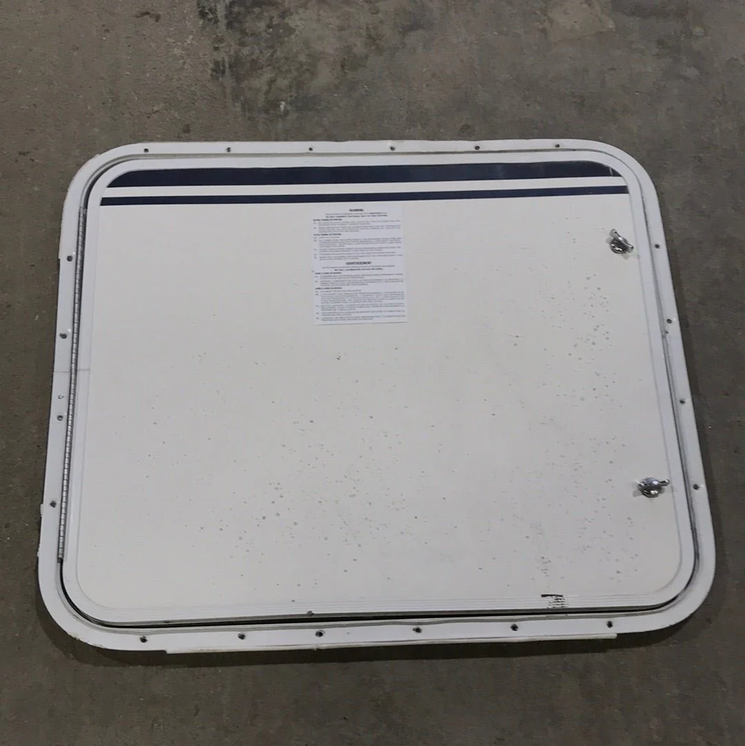 Used Radius corner Propane cargo door 26 3/4" X 22 3/4" X 1/2"D