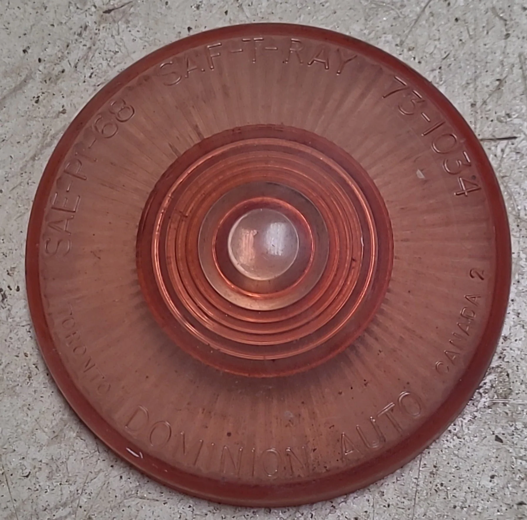 Used SAE-P1-68 SAF-T-RAY 73-1034 Replacement Lens for Marker Light -Red