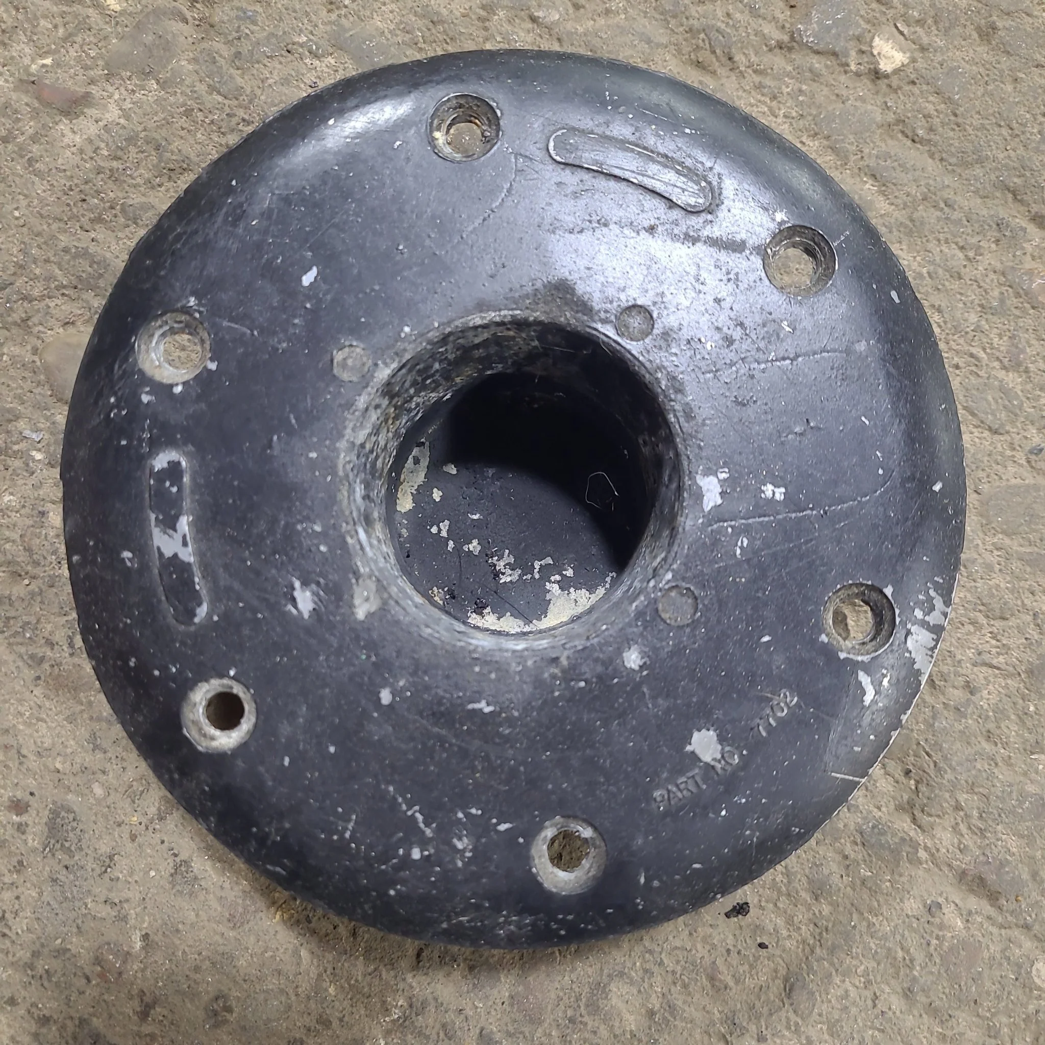 Used Table Base Inset Aluminum 6 1/4" W