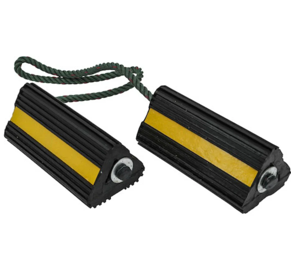 Wheel Chock Buyers Products WC24483 Black and Yellow, Rubber